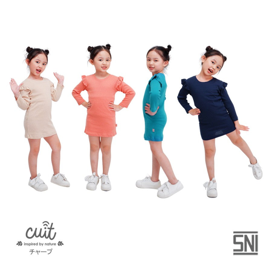 CUIT Toddler Nuno Series Kuro Ruffle Dress Anak Usia 1-5 Tahun
