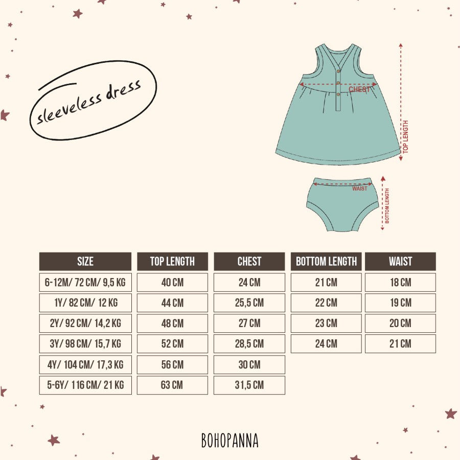 BOHOPANNA - SLEEVELESS DRESS - DRESS ANAK PEREMPUAN