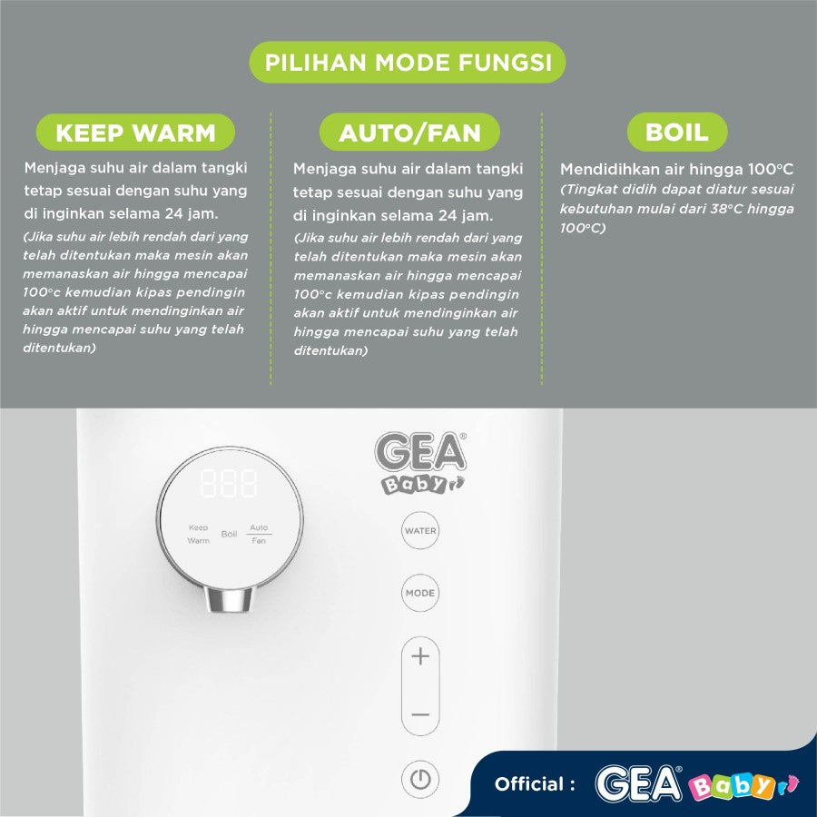 GEA Baby Smart Digital Water Boiler GWB-100 / pemanas air