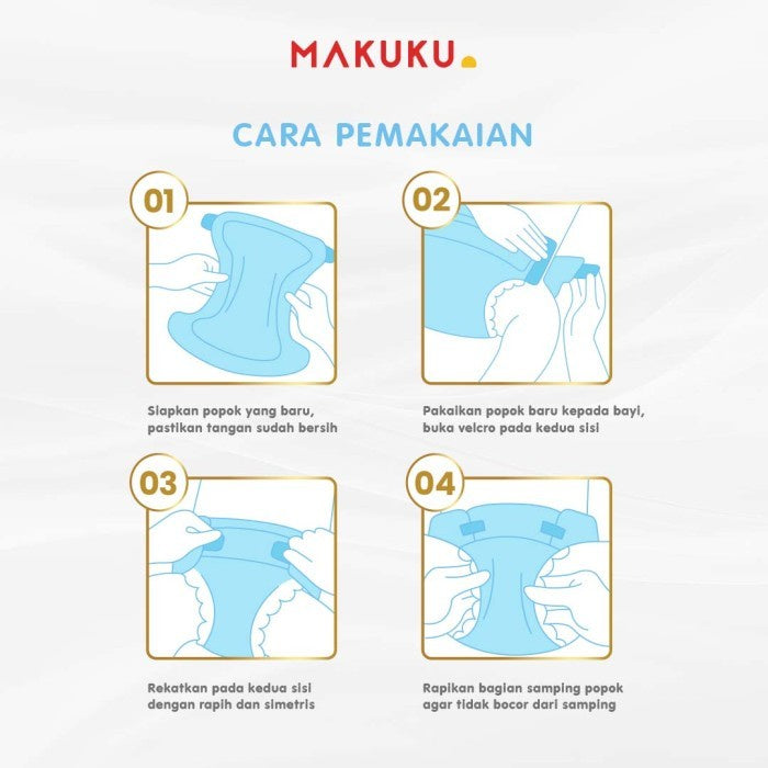MAKUKU Air Diapers Premium Pro Care Tape S42 Popok Bayi SAP AntiGumpal