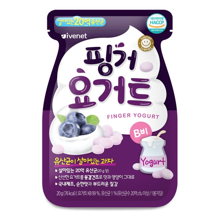 IVENET FINGER YOGURT 20 GR / SNACK KOREA MAKANAN SEHAT BAYI 7+ MPASI