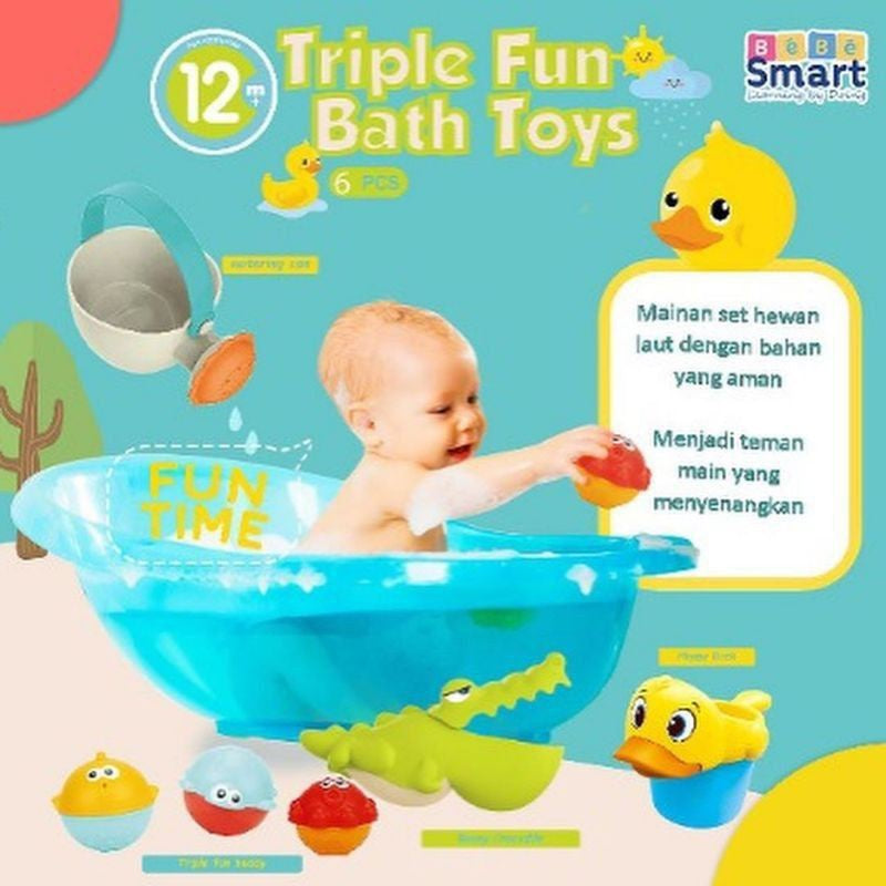BebeSmart Triple Fun Bath Toys