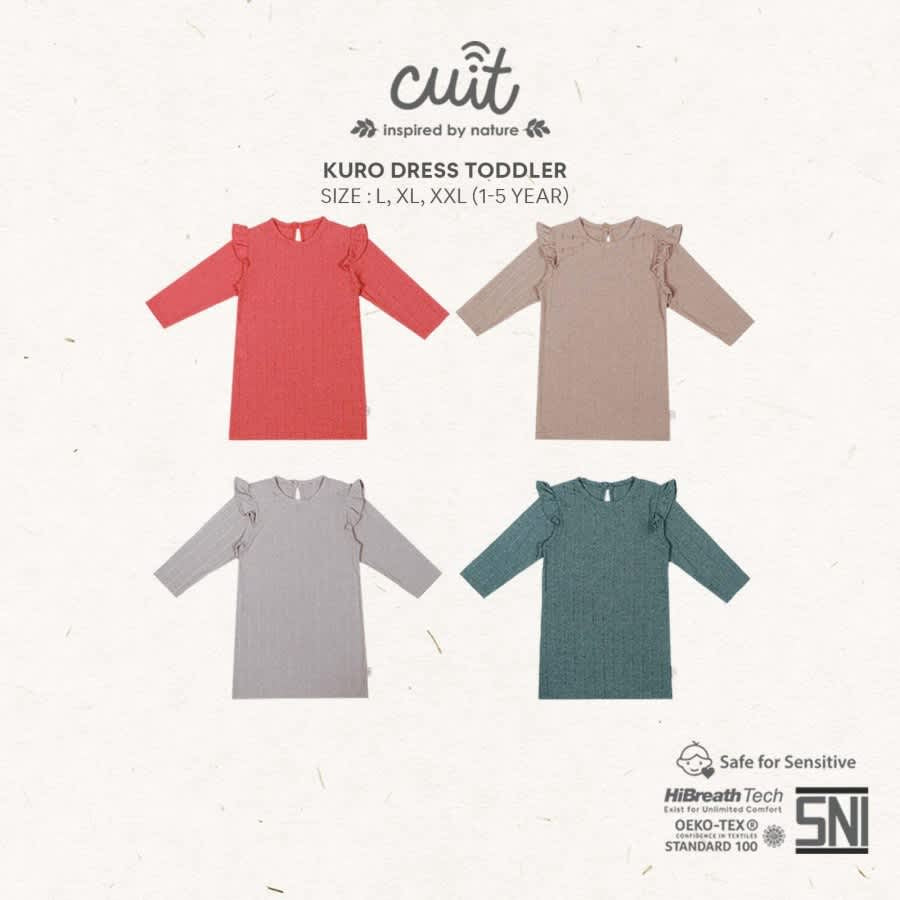 CUIT Toddler Nuno Series Kuro Ruffle Dress Anak Usia 1-5 Tahun