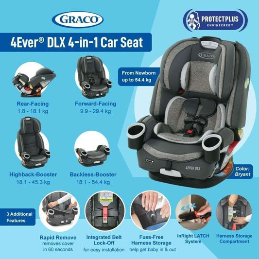 CarSeat Dudukan Mobil Anak Bayi Graco 4Ever DLX 4in1 Bryant