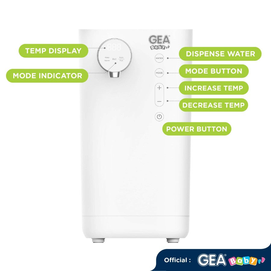 GEA Baby Smart Digital Water Boiler GWB-100 / pemanas air