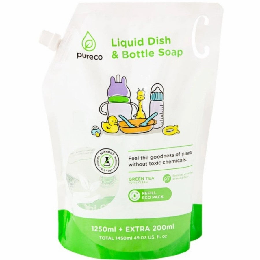 Pureco Liquid Dishsoap LIQUID DISH & BOTTLE SOAP 100ml, 500ml, 1450ml Sabun Cuci Botol
