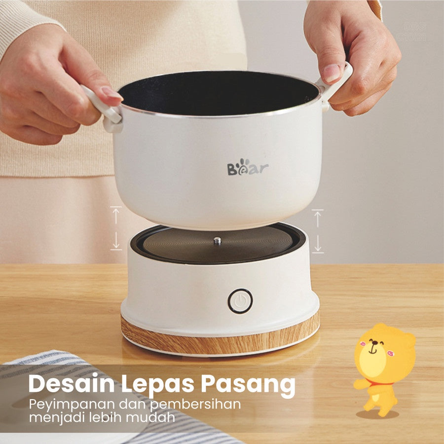 BEAR Travelling Multicooker 1L / Panci Listrik Serbaguna Portable