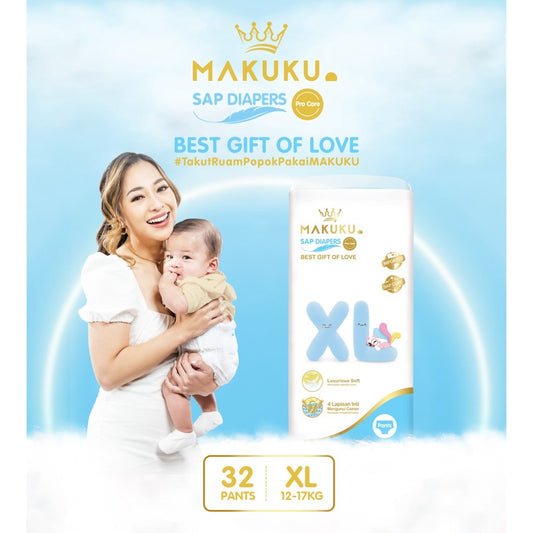 MAKUKU Air Diapers Premium Pro Care Pants XL32 Popok Bayi SAP