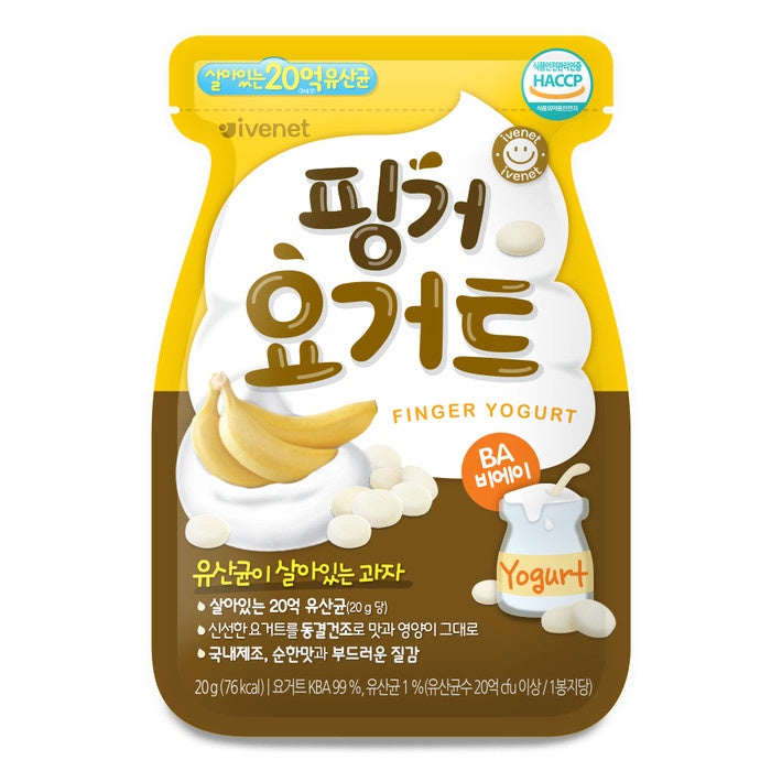 IVENET FINGER YOGURT 20 GR / SNACK KOREA MAKANAN SEHAT BAYI 7+ MPASI