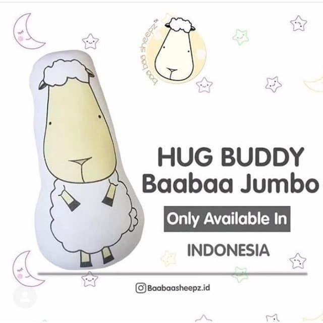 Bed Time Hug Buddy Baa Baa Jumbo / Bantal Peluk Jumbo Baabaasheepz