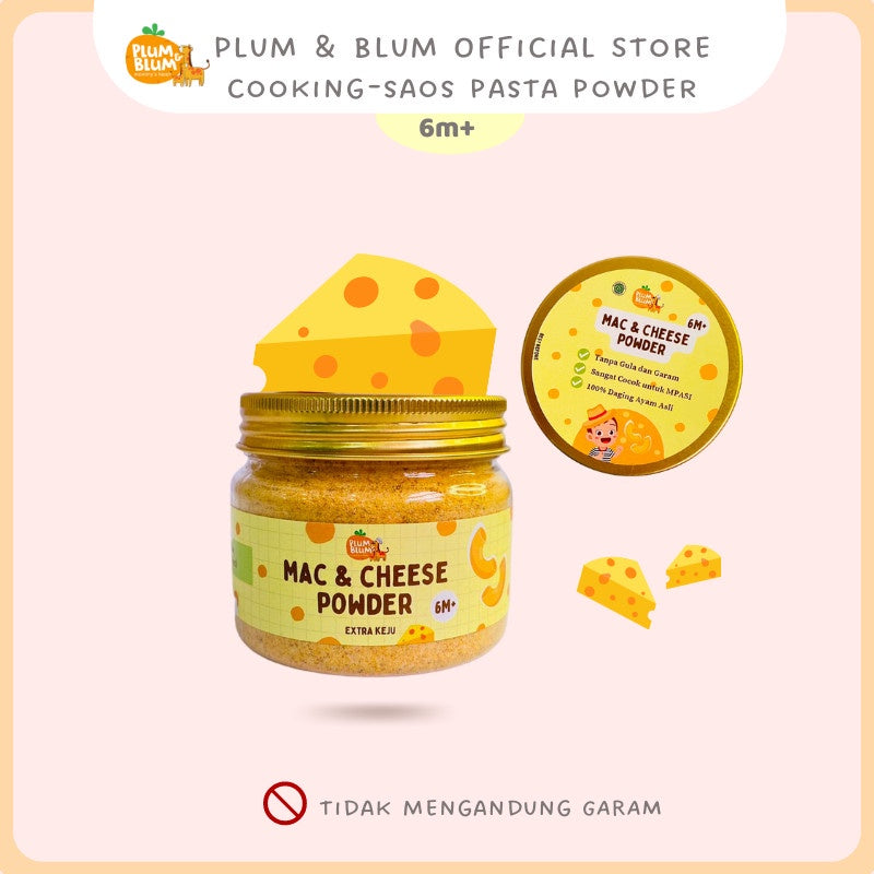 Plum & Blum Saus Pasta Bubuk Mpasi Beef Bolognese Mac And Cheese No MSG