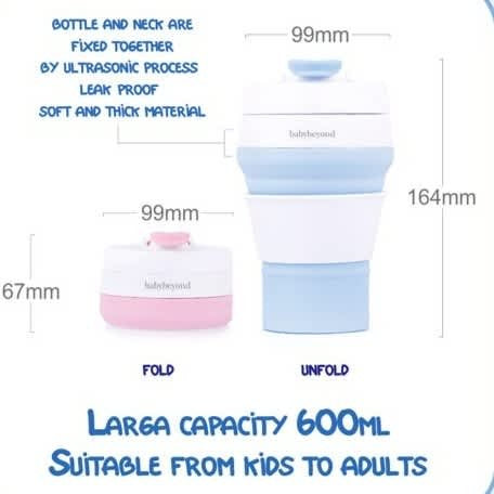 LB Silicone Foldable Big Cup Gelas Lipat Silikon Gantung