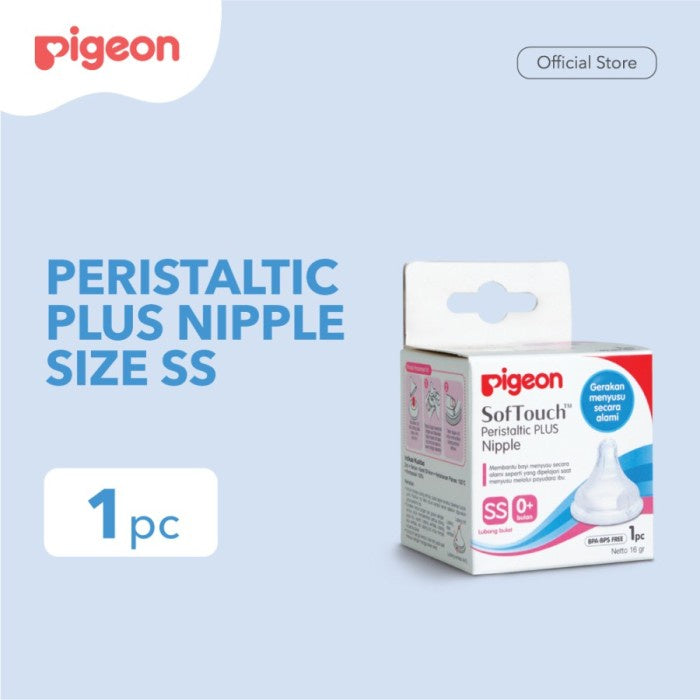 PIGEON Dot Peristaltic Plus Size SS, S, M, L, XL Isi 1 Pcs | Dot Bayi Wide Neck