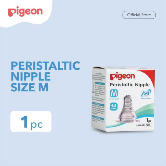 Pigeon Peristaltic Slim Neck Nipple 1 box Dot Bayi