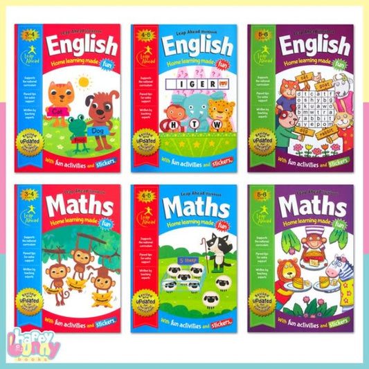 Leap Ahead Workbook Maths & English for 3-6 year olds
