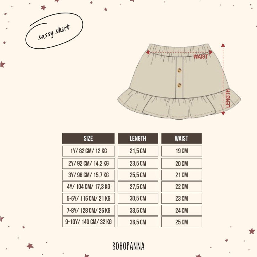 BOHOPANNA - SASSY SKIRT -Rok anak perempuan