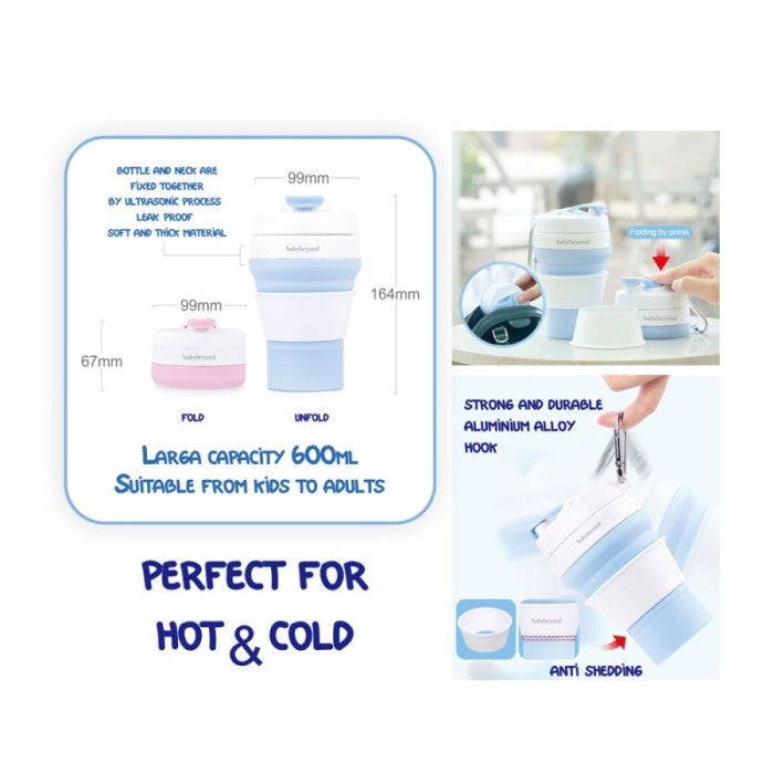 LB Silicone Foldable Big Cup Gelas Lipat Silikon Gantung