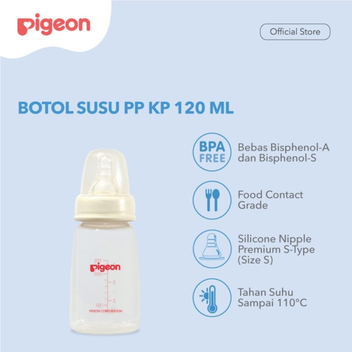 Pigeon Triple Pack PP KP 120Ml With S-Type Silicone Nipple dot isi 2pc