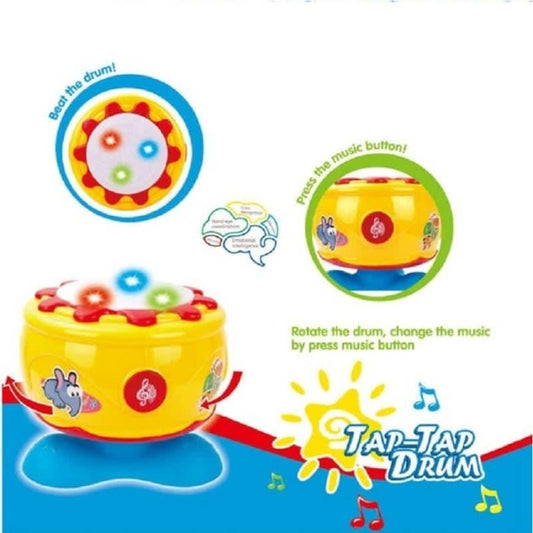LB Tap Tap Drum Music Light Mainan Drum Anak Bayi Lampu Musik