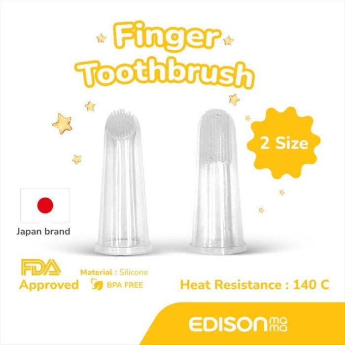 EDISONMAMA Finger Toothbrush | Sikat Gigi Bayi Silicone Isi 2pcs