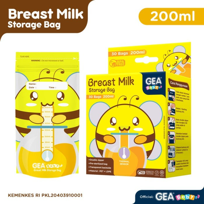 GEA BABY Kantong ASI 200ml Breast Milk Storage Bag 30 pcs