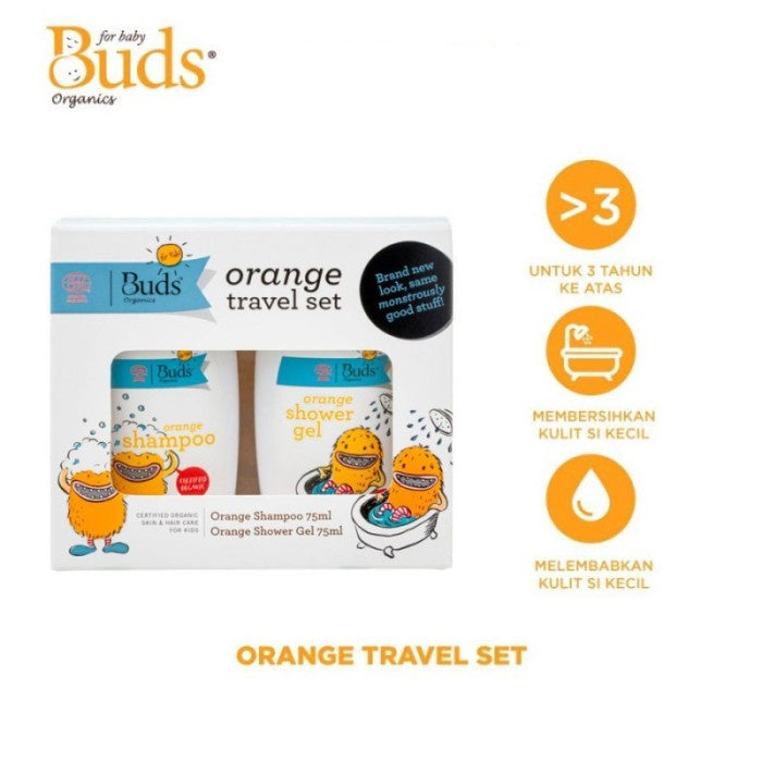 Buds Organics Kids Travel Set Sabun Shampoo Bayi - Lavender / Orange