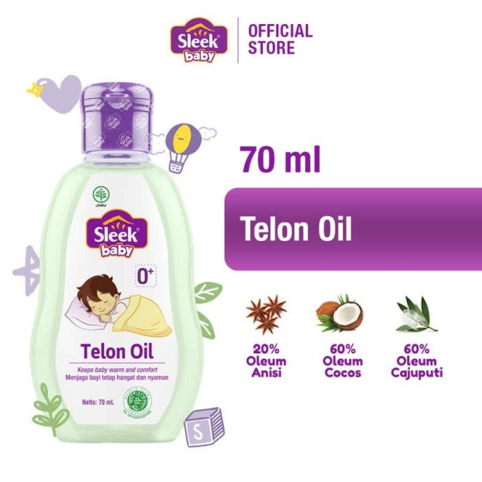 Sleek Baby Telon Oil 70ml Minyak Bayi