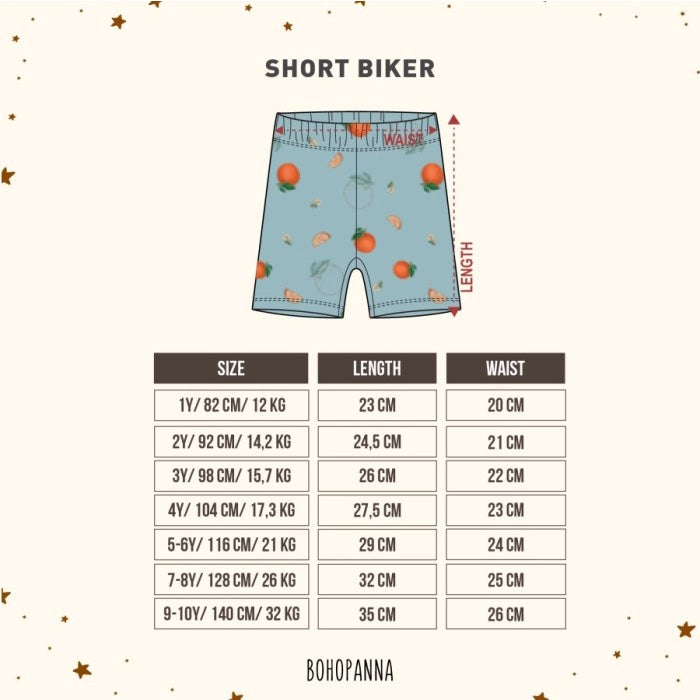 BOHOPANNA - BIKER SHORT - CELANA ANAK
