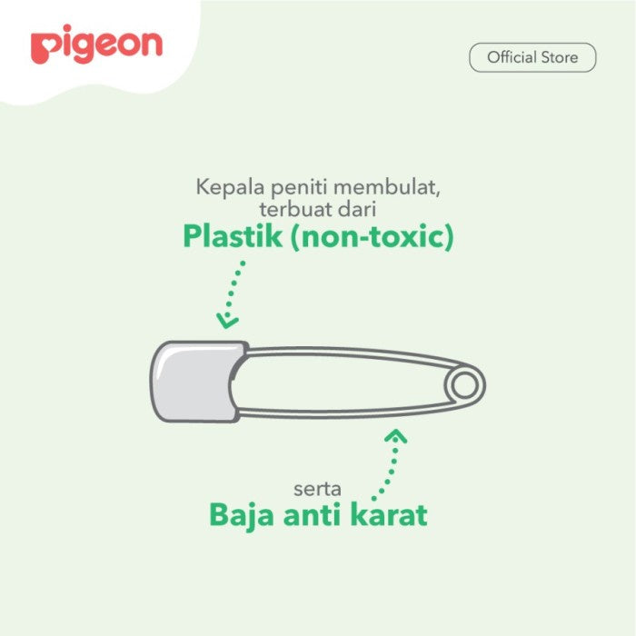 Pigeon Safety Pin L 6pcs Peniti Bayi