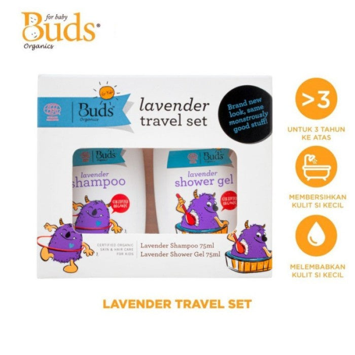 Buds Organics Kids Travel Set Sabun Shampoo Bayi - Lavender / Orange