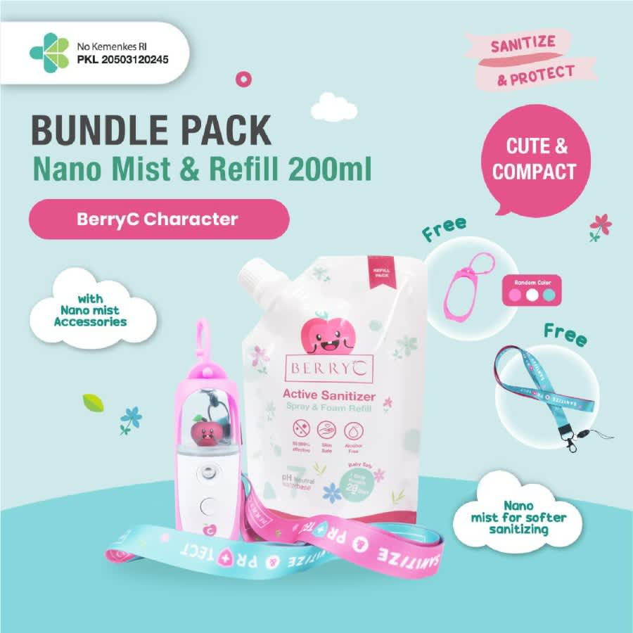 BerryC Nano Mist Spray + REFILL 200ML sanitizer