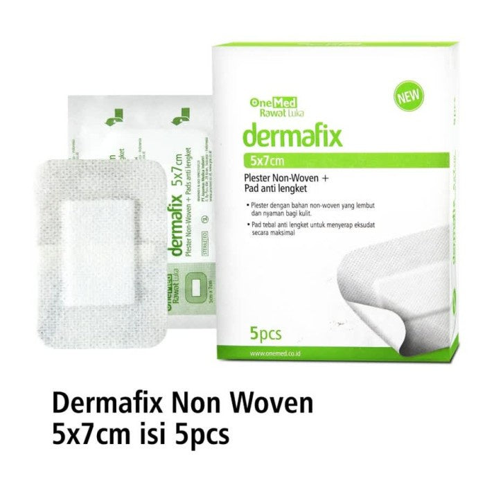 Dermafix 5 x 7 cm Plester Non Woven Onemed Box Isi 5 Pcs