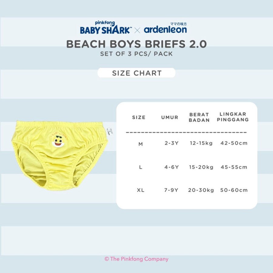 Ardenleon Pinkfong Boys Briefs Beach