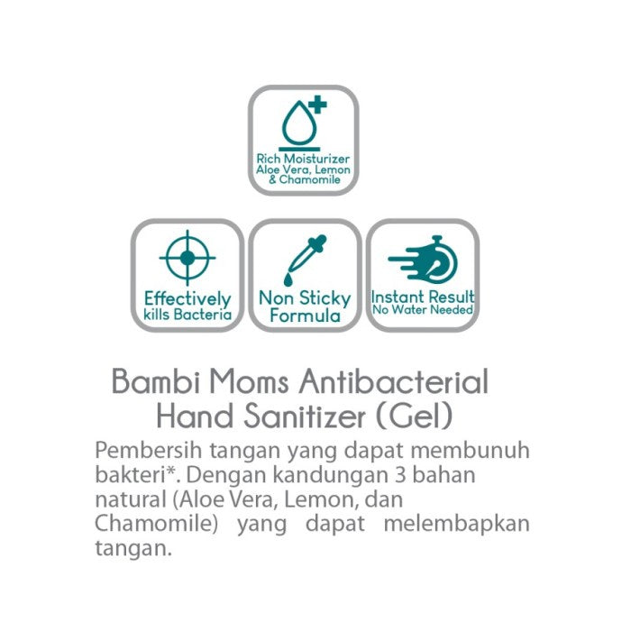 Bambi Mom's Antibacterial Hand Sanitizer 60ml New Desain