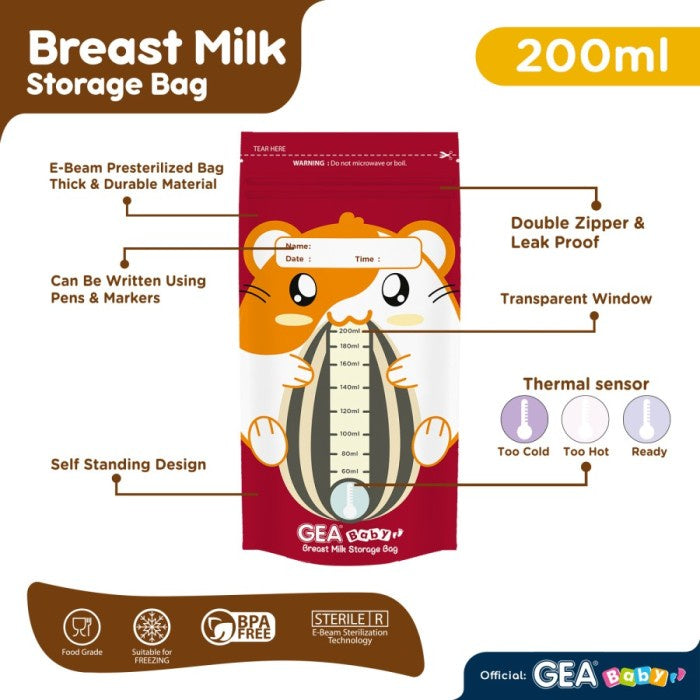 GEA BABY Kantong ASI 200ml Breast Milk Storage Bag 30 pcs