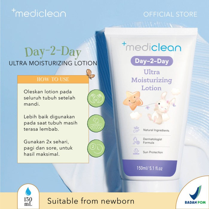 Mediclean Day 2 Day Ultra Moisturizing Lotion Bayi Newborn Chamomile
