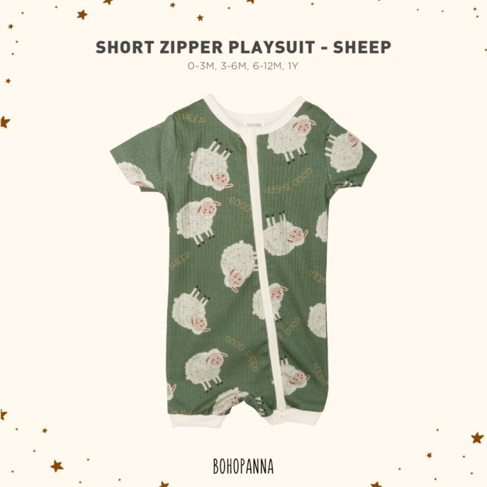 Boho panna bohopanna Short Zipper Playsuit Animal jumpsuit