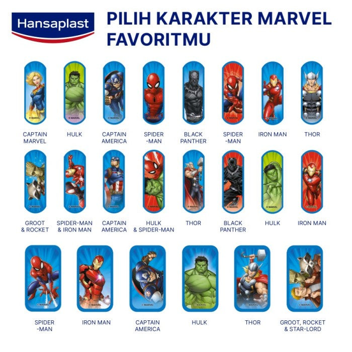 Hansaplast Marvel Avengers 10's - Plester dengan Karakter Superhero