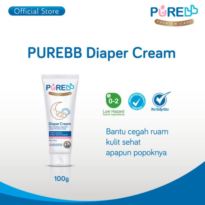 PUREBB DIAPER CREAM 100gr Lotion Nappy Bayi Popok