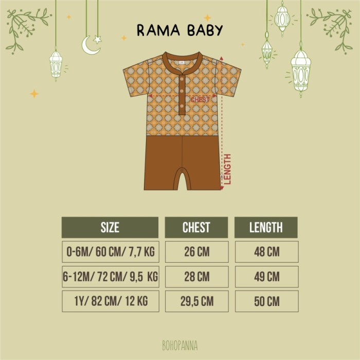 BOHOPANNA - RAYA COLLECTION - RAMA BABY SET Baju Lebaran Bayi Laki