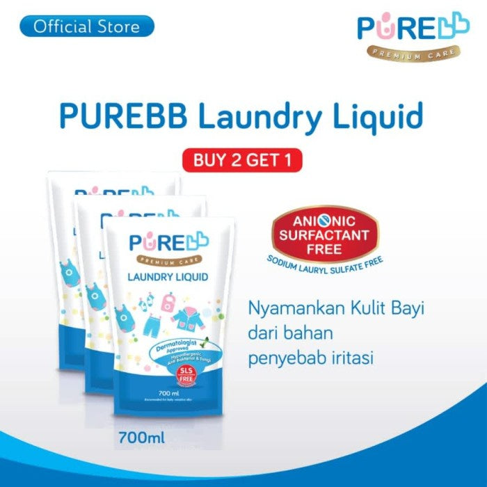 PUREBB LAUNDRY LIQUID 700ml REFILL COMBO ( BUY 2 GET 1 )