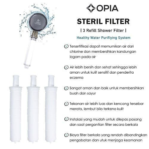 Opia Steril Filter Shower Refill Pack (3each per pack)