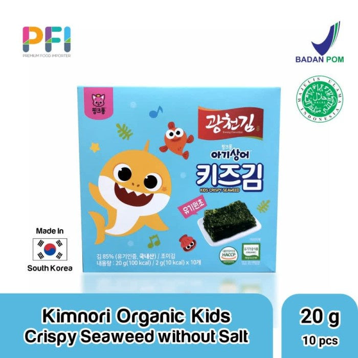 Kimnori Organic Kids Crispy Seaweed Baby Shark Pinkfong 20gr