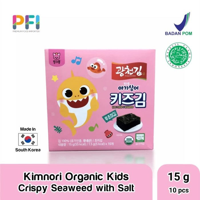 Kimnori Organic Kids Crispy Seaweed Baby Shark Pinkfong 20gr