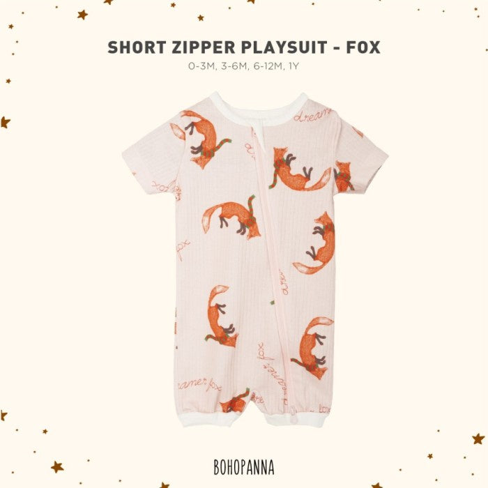 Boho panna bohopanna Short Zipper Playsuit Animal jumpsuit