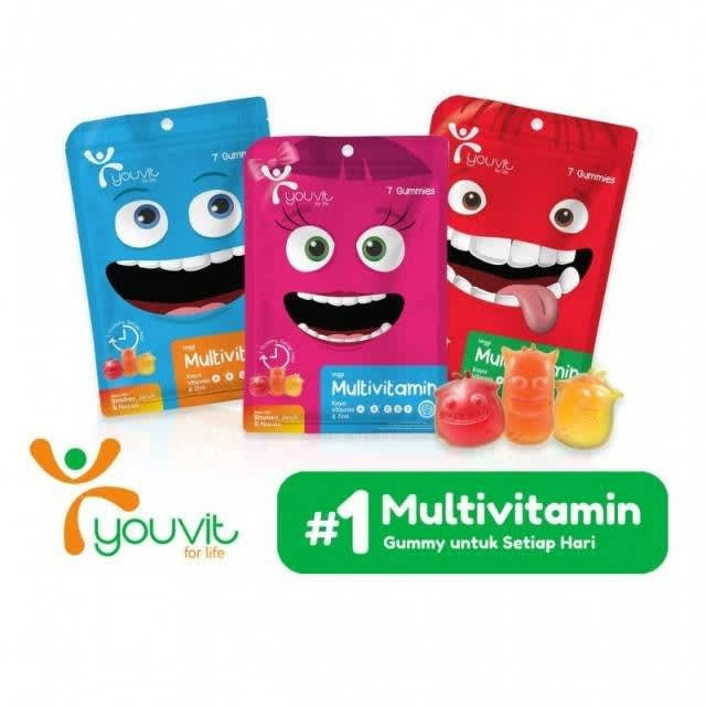 Youvit Multivitamin Anak dengan Vit.C, D, Zinc, Sayur dan Buah isi 7pc