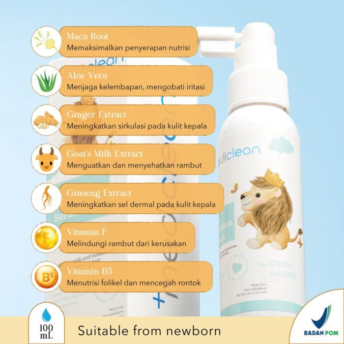 Mediclean Hair Nutrition Serum 100ml Nutrisi Kulit Kepala Rambut Bayi