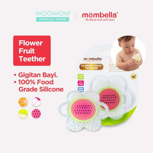 Teether bayi | Mombella Flower Fruit Silicone Teether - Gigitan Bayi