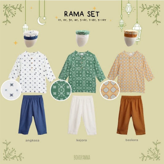 BOHOPANNA - RAYA COLLECTION - RAMA SET - Set Anak Baju Lebaran Laki