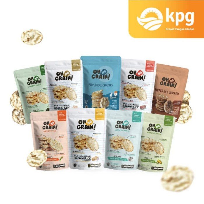 OH MA GRAIN! CRACKERS BERAS 50G | KERIPIK SNACK CEMILAN DIET SEHAT